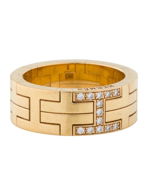 Hermes 18k diamond ring